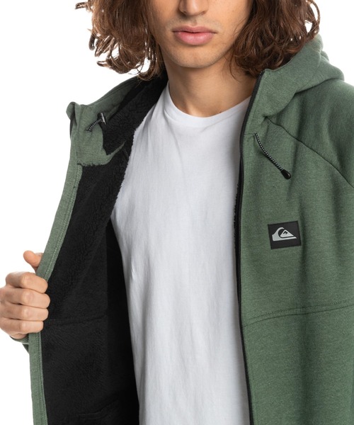 「Quiksilver」 ジップアップパーカー MEDIUM グレー メンズ_画像7