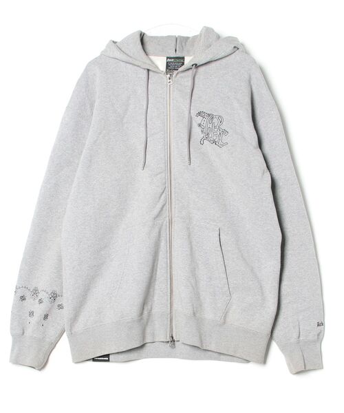 「Back Channel」 ジップアップパーカー X-LARGE ミックスグレー メンズ