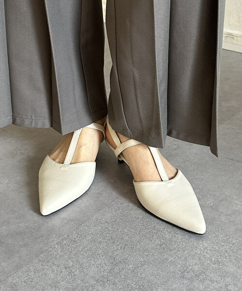 「Thevon」 フラットサンダル M アイボリー レディース_画像2