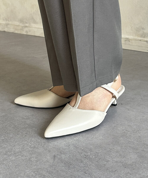 「Thevon」 フラットサンダル M アイボリー レディース_画像4