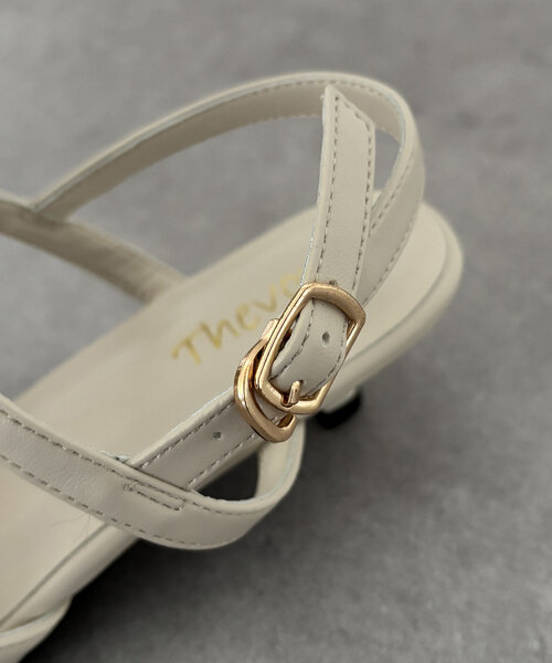 「Thevon」 フラットサンダル M アイボリー レディース_画像9