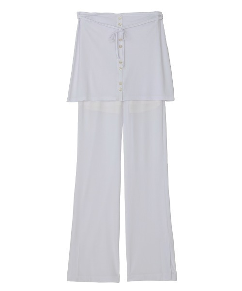 Ameri（アメリ） パンツ WRAP BELT SET RIB PANTS レディース