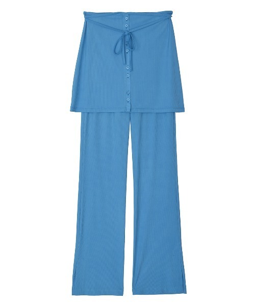 Ameri（アメリ） パンツ WRAP BELT SET RIB PANTS レディース