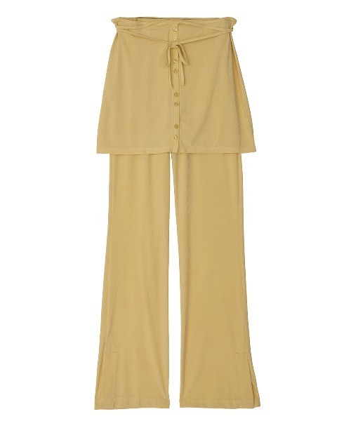 Ameri（アメリ） パンツ WRAP BELT SET RIB PANTS レディース