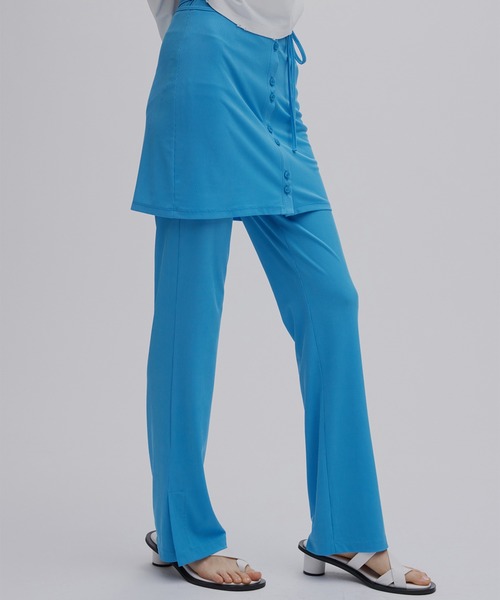 Ameri（アメリ） パンツ WRAP BELT SET RIB PANTS レディース
