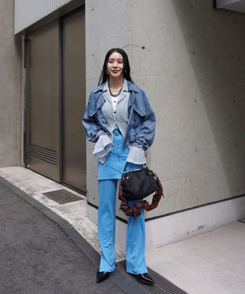 Ameri（アメリ） パンツ WRAP BELT SET RIB PANTS レディース