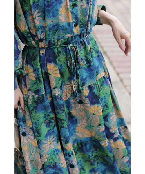 「CAWAII」 長袖ワンピース FREE ブルー レディース_画像2