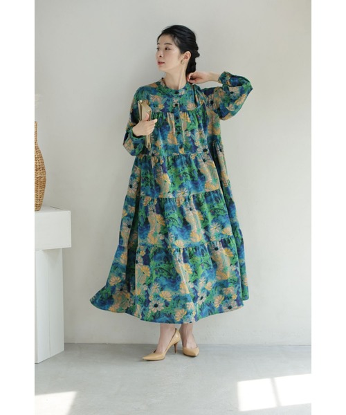 「CAWAII」 長袖ワンピース FREE ブルー レディース_画像3