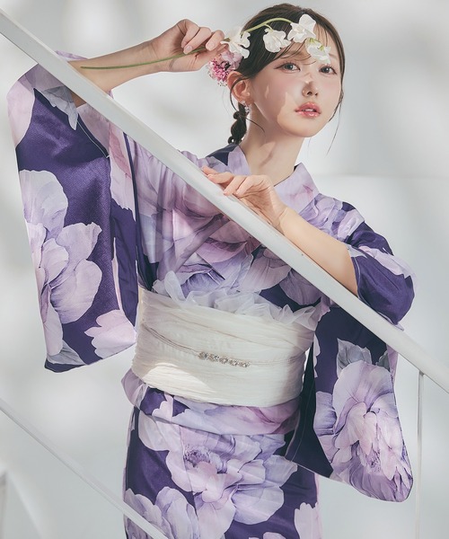 sugar nine 浴衣 新品未使用 sugar nine 浴衣 一人で簡単に着付けができる セパレート浴衣4点セット