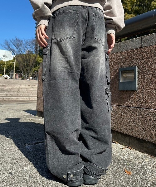 「XU」 「UNUSED LAB.」デニムパンツ L ブラック メンズの画像