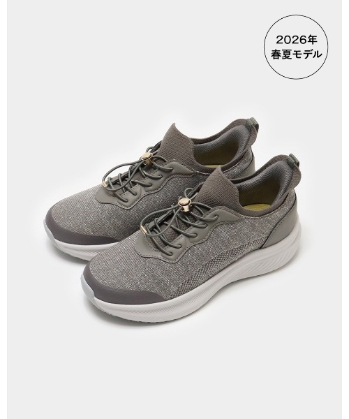 ☆人気モデル☆FitFit☆厚底ハンズフリースニーカー/ グレー/24.0未使用 fitfit（フィットフィット） スニーカー ハンズフリークッションソール
