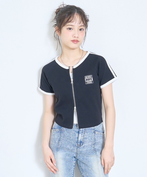 LOVETOXIC tシャツ 「LTXC/抗菌防臭」タンクつき半袖ラインジップ