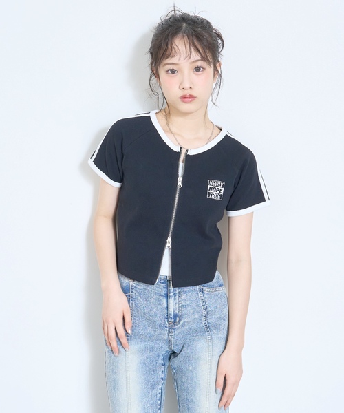 LOVETOXIC tシャツ 「LTXC/抗菌防臭」タンクつき半袖ラインジップ