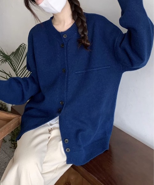 「MAISON DE THERESE」 ニットカーディガン FREE カーキ レディース_画像4