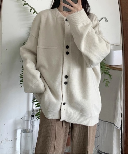 「MAISON DE THERESE」 ニットカーディガン FREE カーキ レディース_画像6