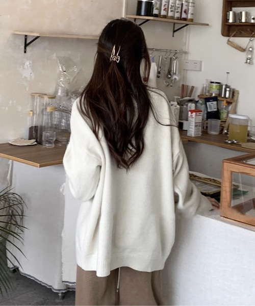 「MAISON DE THERESE」 ニットカーディガン FREE カーキ レディース_画像8
