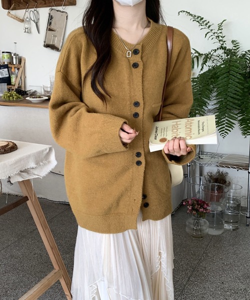 「MAISON DE THERESE」 ニットカーディガン FREE カーキ レディース_画像9