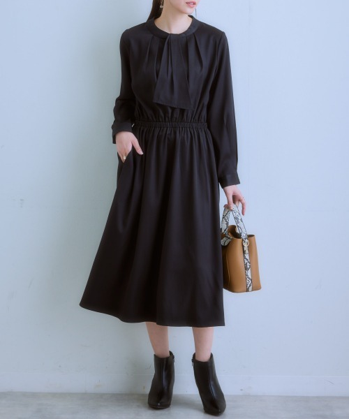 「7days Life Styling」 「GERMINATION」長袖ワンピース LL ブラック レディース_画像9