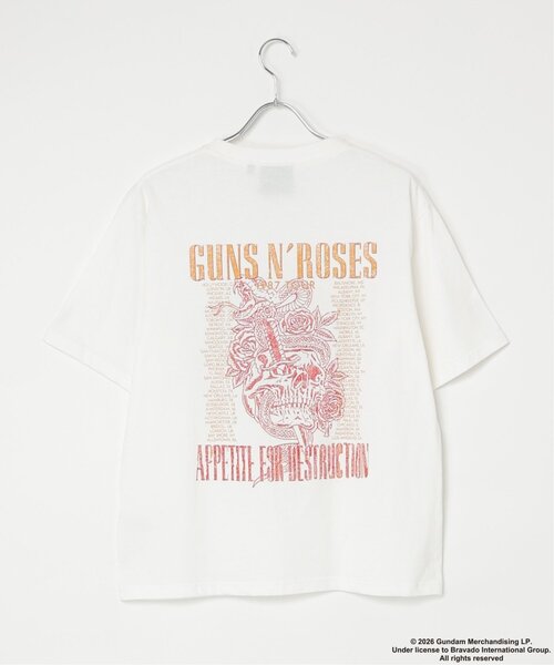Guns N' Roses バンドTシャツ ホワイト Lサイズ VENCE EXCHANGE tシャツ Guns N' Roses ガンズ・アンド・ローゼズ