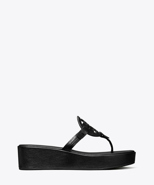 TORY BURCH（トリーバーチ） フラットサンダル 22.5cm ブラック