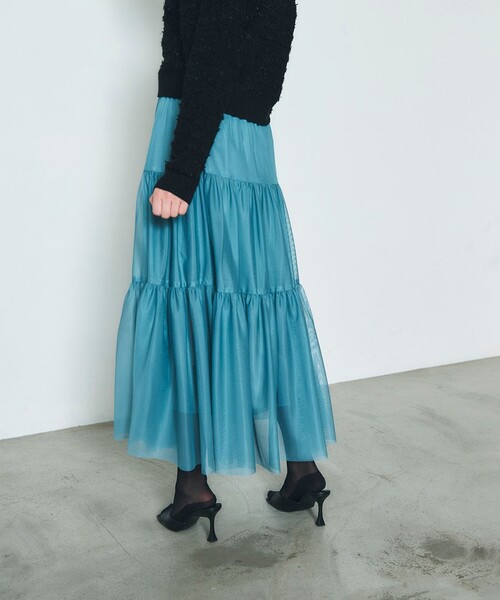 「GRACE CONTINENTAL」 フレアスカート 36 グレー レディース_画像6