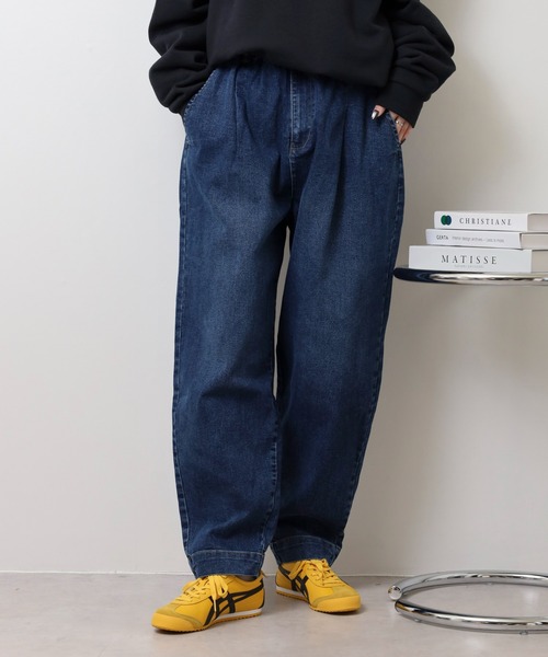 「FUNALIVE」 デニムパンツ L ブルー レディース_画像8