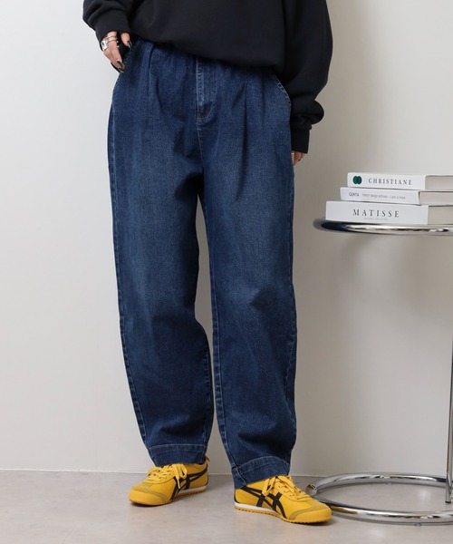 「FUNALIVE」 デニムパンツ L ブルー レディース_画像9