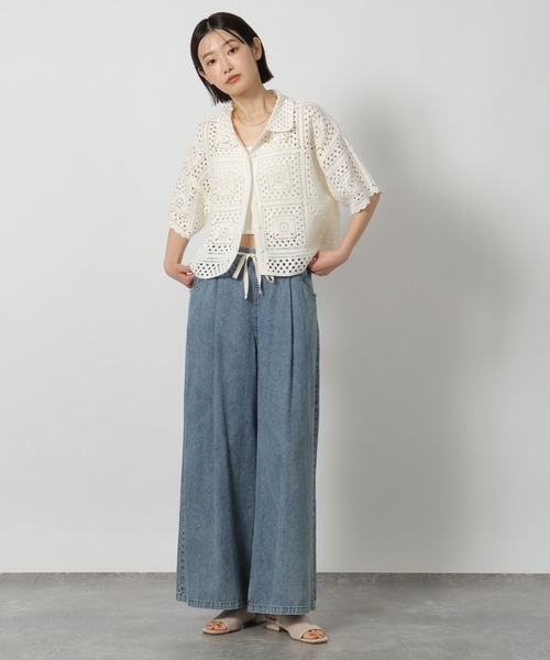 ブラウス シャツ 半袖 レース編み柄シャツ半袖 / 667838 レディース | LAKOLE | 08