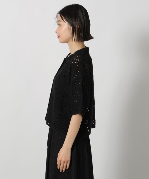 ブラウス シャツ 半袖 レース編み柄シャツ半袖 / 667838 レディース | LAKOLE | 13