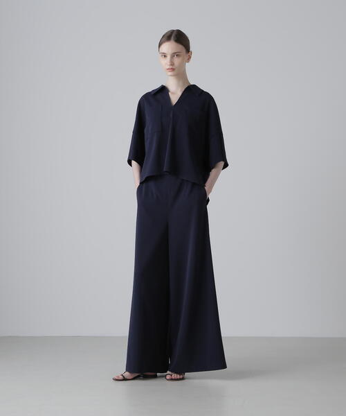 「ADORE」 半袖ブラウス 38 ネイビー レディース_画像8