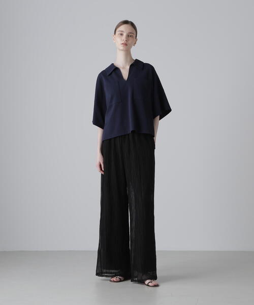 「ADORE」 半袖ブラウス 38 ネイビー レディース_画像9