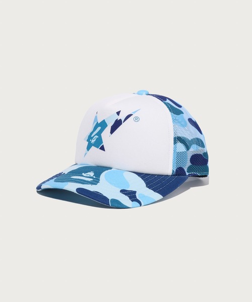 A BATHING APE 青カモ メッシュキャップ A BATHING APE（アベイシングエイプ） キャップ 帽子 メンズ ABC CAMO