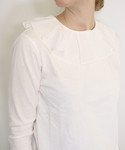「haupia」 長袖カットソー MEDIUM ブラック×ホワイト レディース_画像7