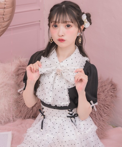 ROJITA（ロジータ） tシャツ 半袖 「セットアップ対応」ボウタイリボン