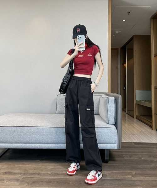 「HANDO」 カーゴパンツ L アイボリー レディース_画像5