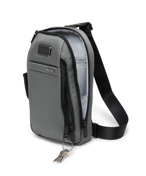 新品未使用 TUMI ALPHA 3 コンパクトスリング ボディバッグ グレー TUMI（トゥミ） ウエストポーチ TUMI ALPHA（アルファ） スリング