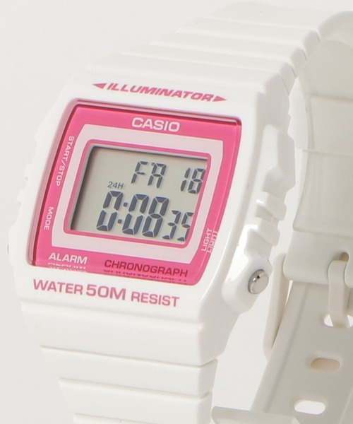 腕時計 カシオ CASIO/ スタンダード デジタルウォッチ ラバーベルト 5気圧防水 スクエアフェイス 腕時計 // W215シリーズ レディース