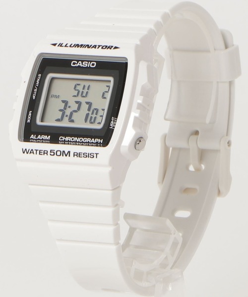 レディース カシオ CASIO/ スタンダード デジタルウォッチ ラバーベルト 5気圧防水 スクエアフェイス 腕時計 / W215シリーズ