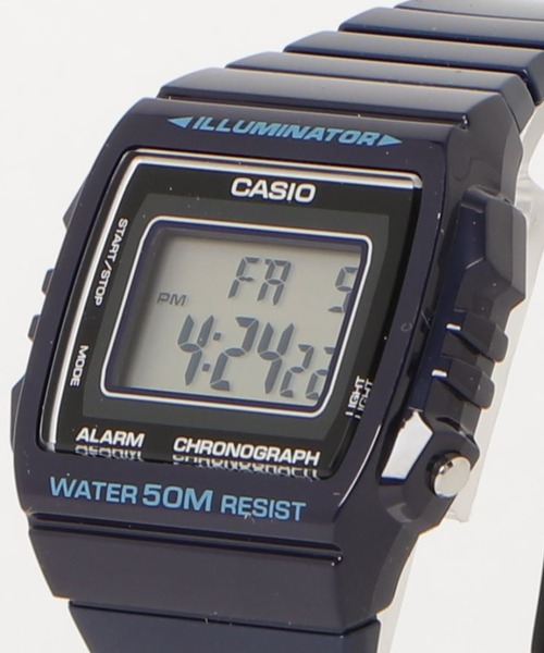 腕時計 カシオ CASIO/ スタンダード デジタルウォッチ ラバーベルト 5気圧防水 スクエアフェイス 腕時計 // W215シリーズ レディース