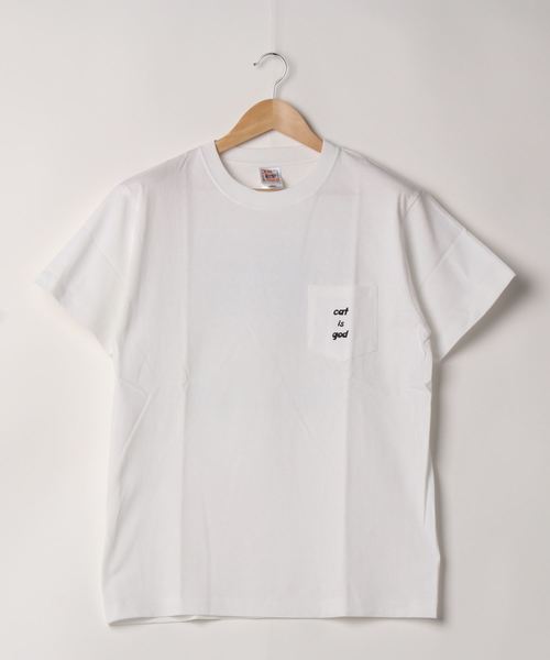 tシャツ 「W」「it」「HERMITCLUB」CAT IS GOD TEE レディース メンズ
