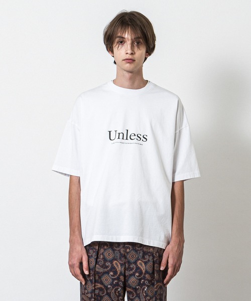 爆買い得価 tシャツ Tシャツ ドロップショルダープリントTシャツ(Unless) ZOZOTOWN PayPayモール店 - 通販 - PayPayモール 再入荷低価
