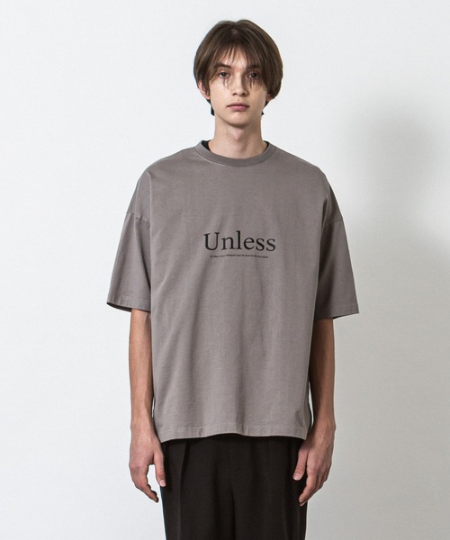 爆買い得価 tシャツ Tシャツ ドロップショルダープリントTシャツ(Unless) ZOZOTOWN PayPayモール店 - 通販 - PayPayモール 再入荷低価