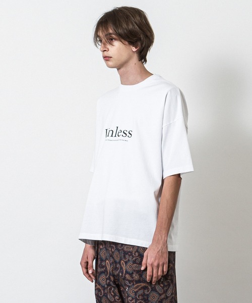 爆買い得価 tシャツ Tシャツ ドロップショルダープリントTシャツ(Unless) ZOZOTOWN PayPayモール店 - 通販 - PayPayモール 再入荷低価