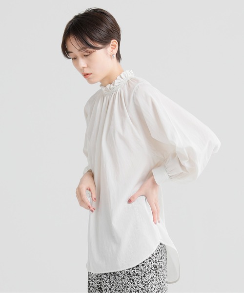 ARCH & LINE ブラウス シャツ フリル衿 2WAY FRILL BLOUSE
