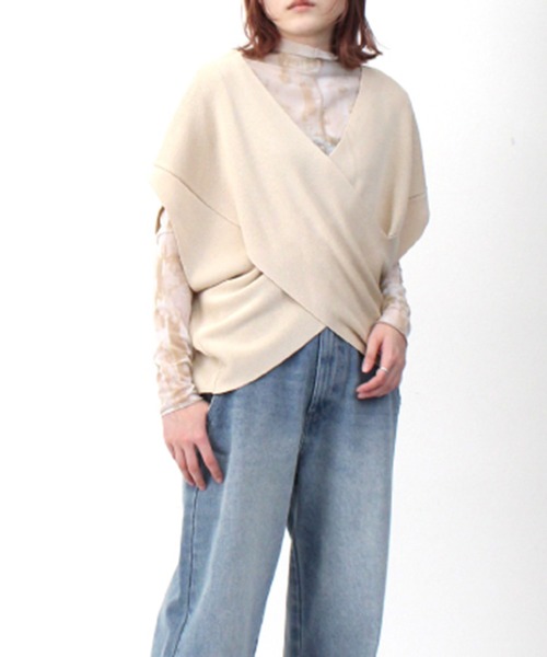 ベスト 麻タッチクロス2WAYニットベスト|ZOZOTOWN |03