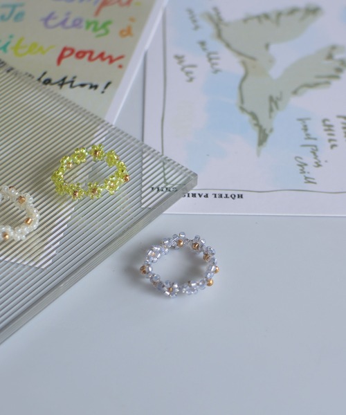 送料関税込【AMY O】Bead Chain Ring ビーズ リング☆国内発送♪ 送料関税込【AMY O】Bead Chain Ring ビーズ リング☆国内発送