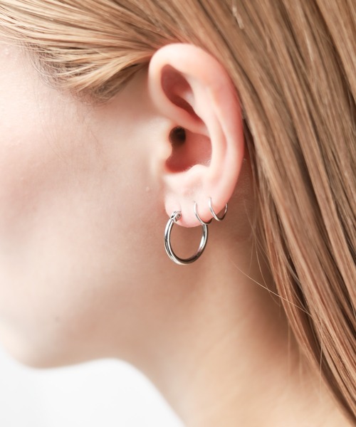 Pledge（プレッジ） ピアス 「76」「」MINIフープ ピアス（ペア