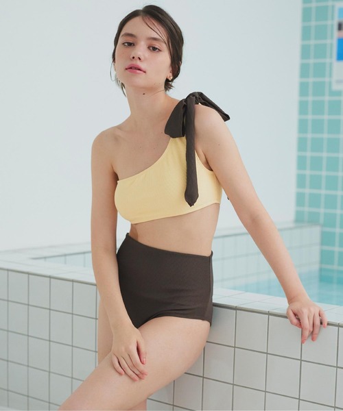 PR01. 水着 Nuckle Market フクレチェック × フラワープリント