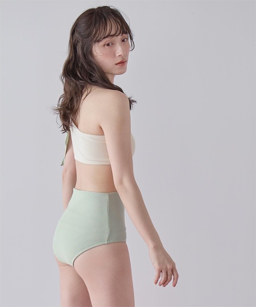 SEA DRESS（シードレス） 水着 ワンショルダーデザインリブビキニ/水着
