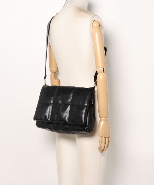 黒 キルティング レザーバッグ Maison Margiela｜レザーキルティングバッグ